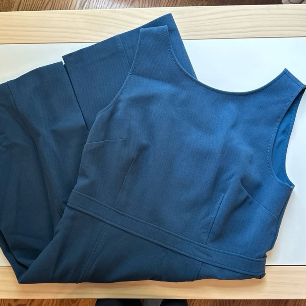 Ann Taylor Teal Blue Shift Straight Dress 8